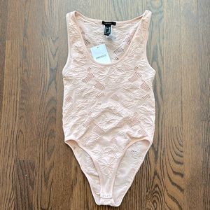 F-21 floral net bodysuit